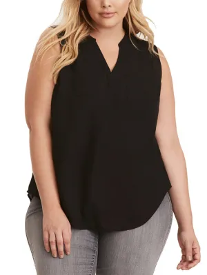 Large Size Chiffon Solid Color Loose Vest