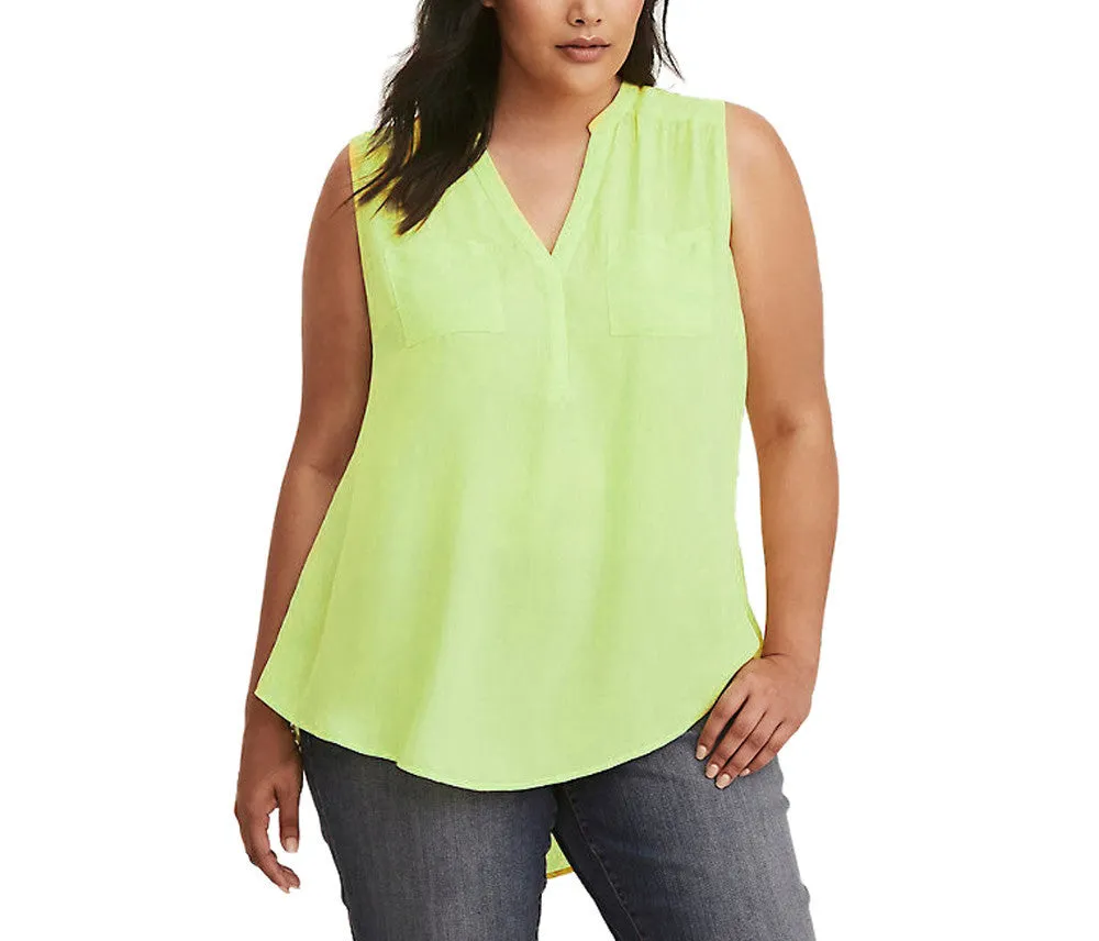 Large Size Chiffon Solid Color Loose Vest