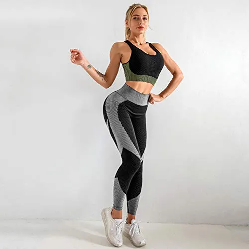LASLULU Ruched Scrunch Butt Leggings for Womens Butt Lift Yoga Pants Slimming Booty Textured Workout Leggings Running Tights(Black White Medium)
