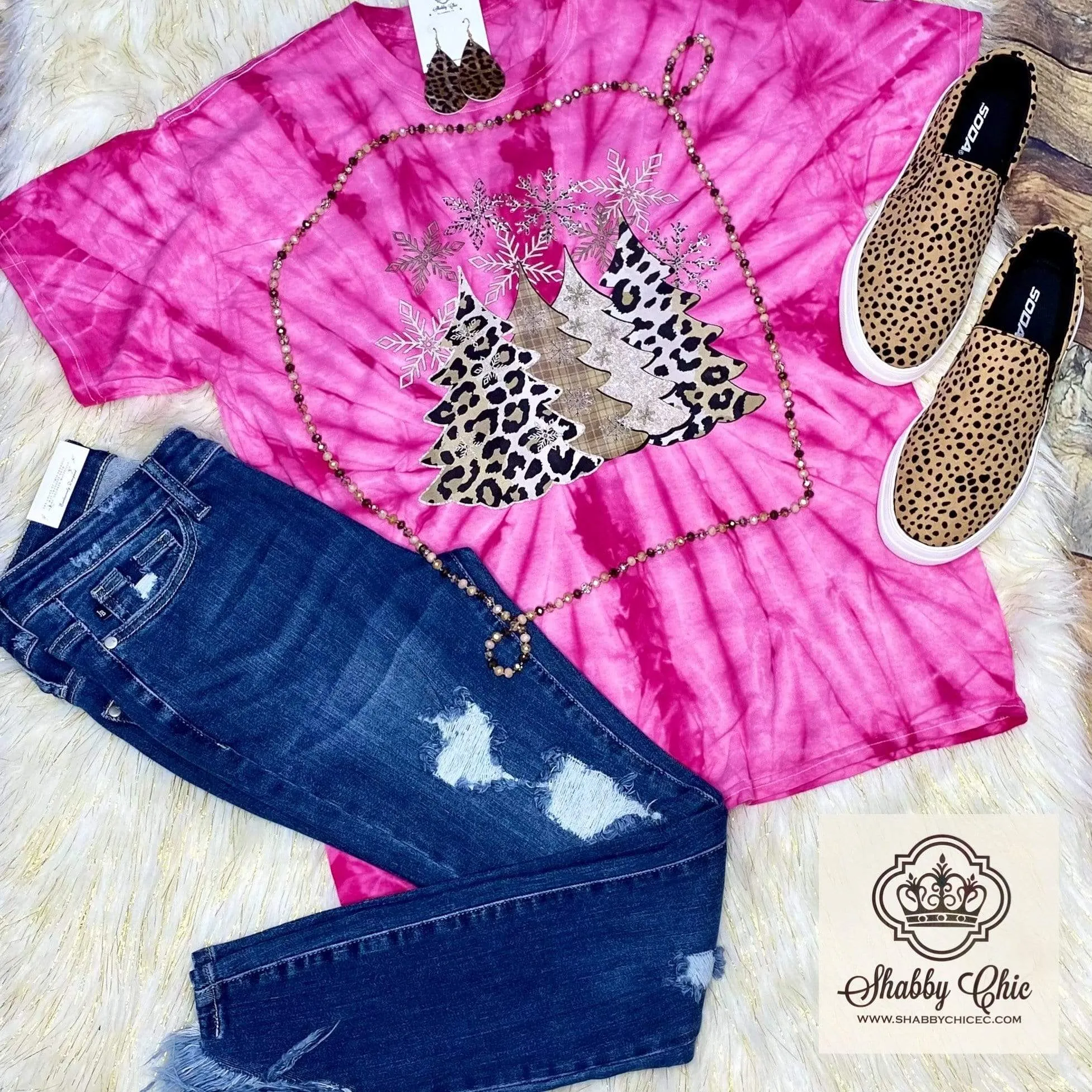 Leopard Christmas Tee