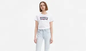 Levis Women's Perfect Batwing Floral Fill Logo T-Shirt