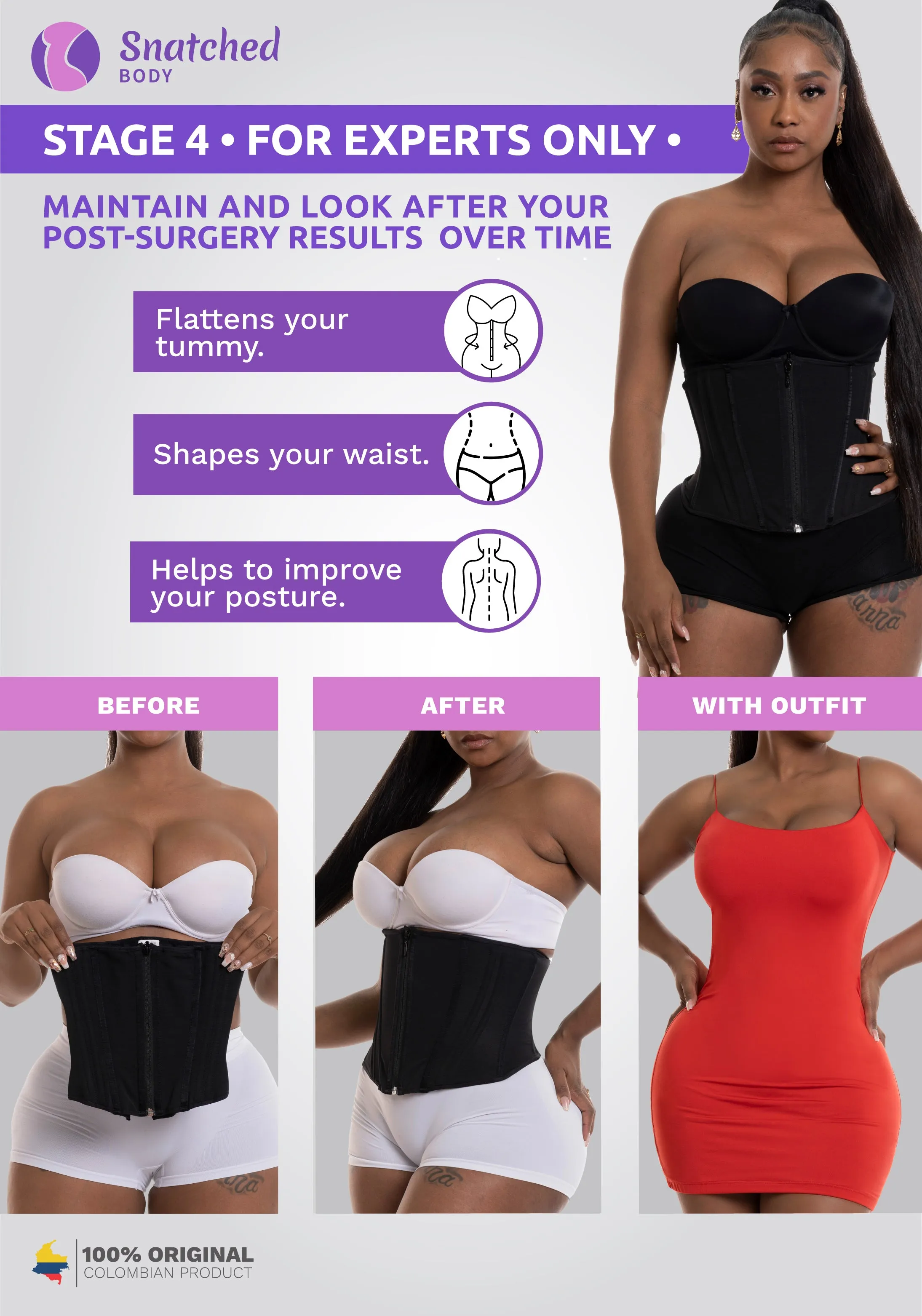 Lipo |  Stage 4 Faja Waist Cincher | Hourglass Faja Colombiana