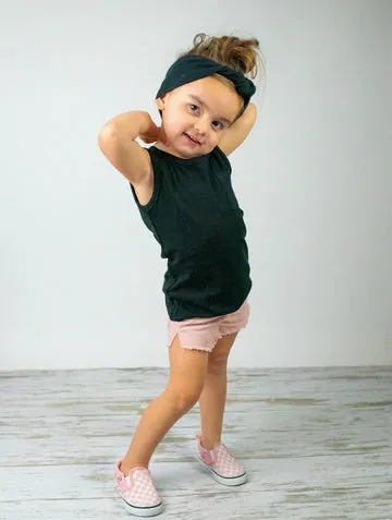 Little Bipsy Ribbed Tank - Black