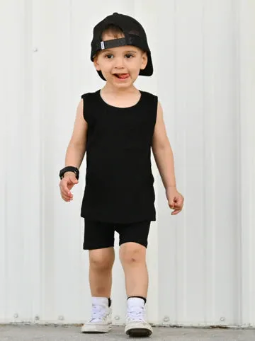 Little Bipsy Ribbed Tank - Black