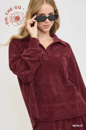 Loose Fit Chenille Sweatshirt