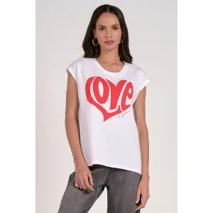 'Love Is Power' Graphic Tee in White