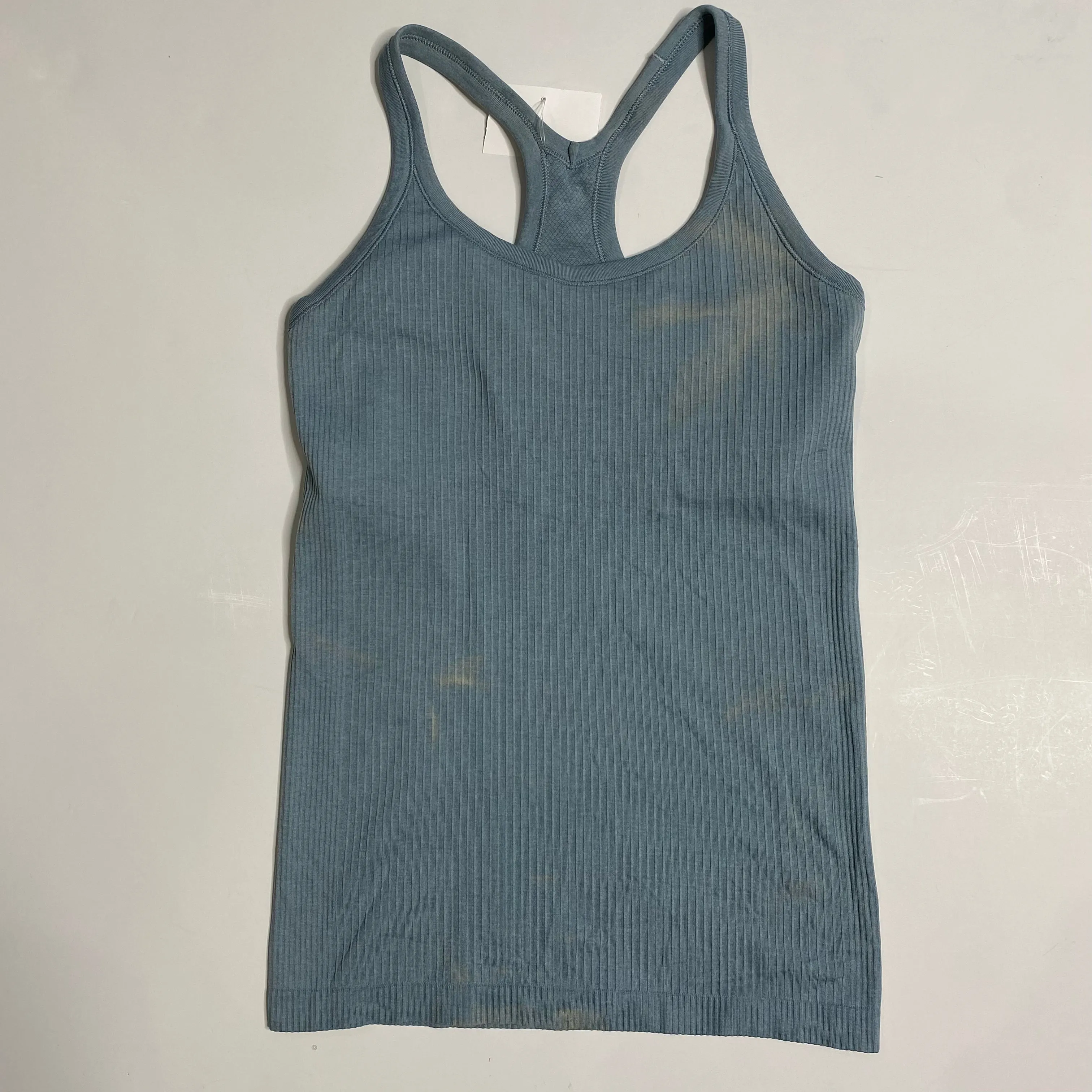 LULULEMON Ebb To Street Ribbed Tank Icing Blue Size 6