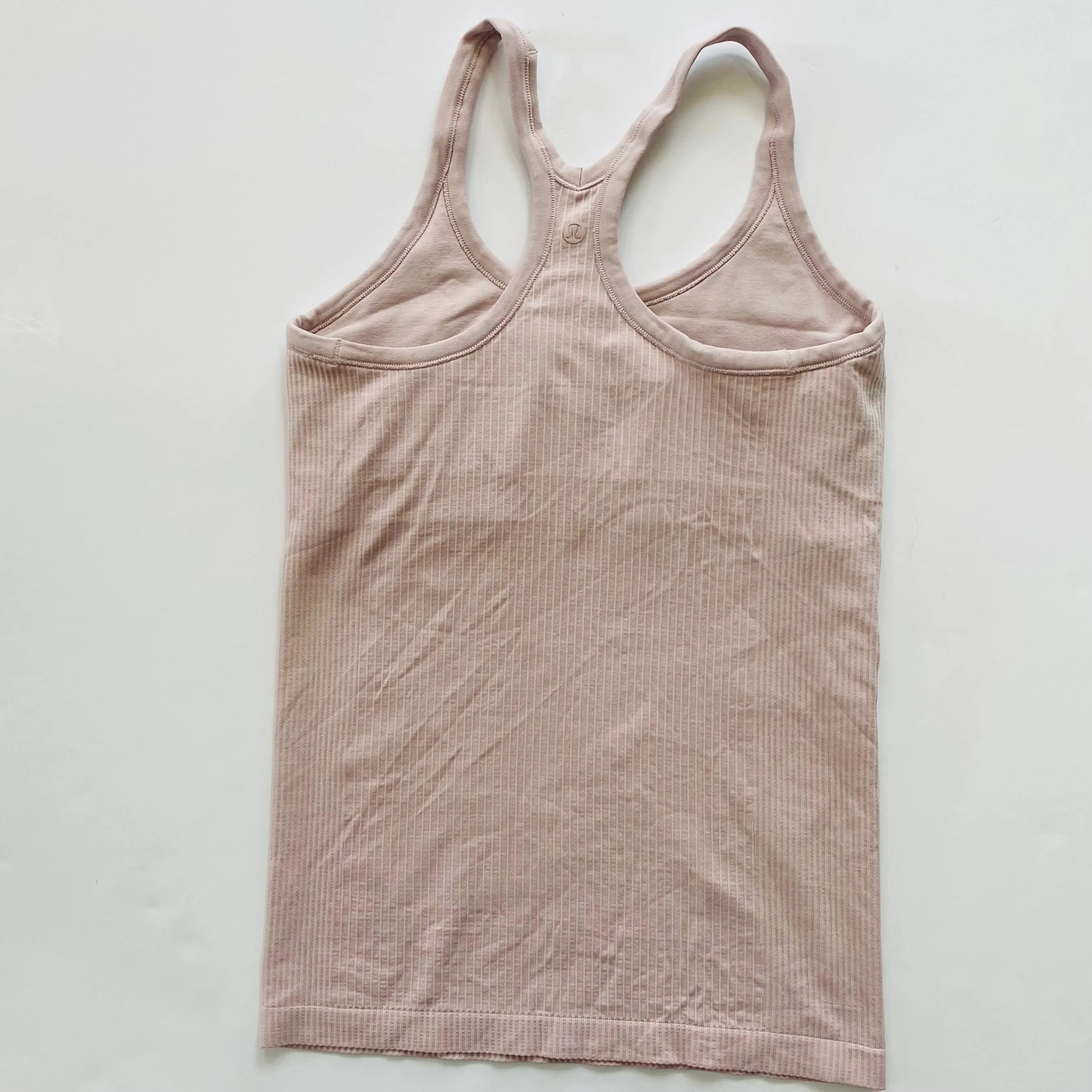 LULULEMON Ribbed Ebb To Street Tank Flush Pink Size 8