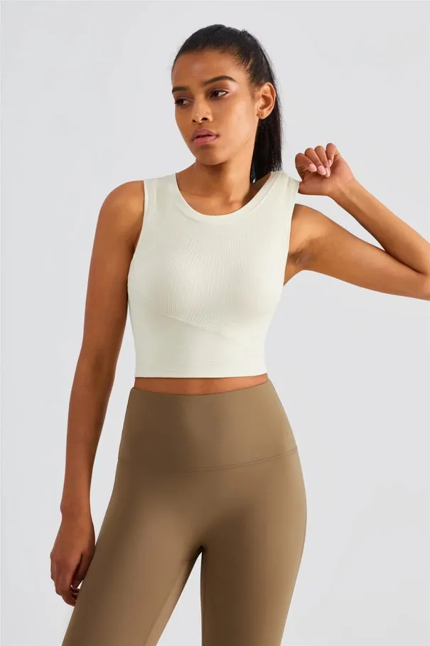 Malibu Ribbed Molded Cup Tank Top