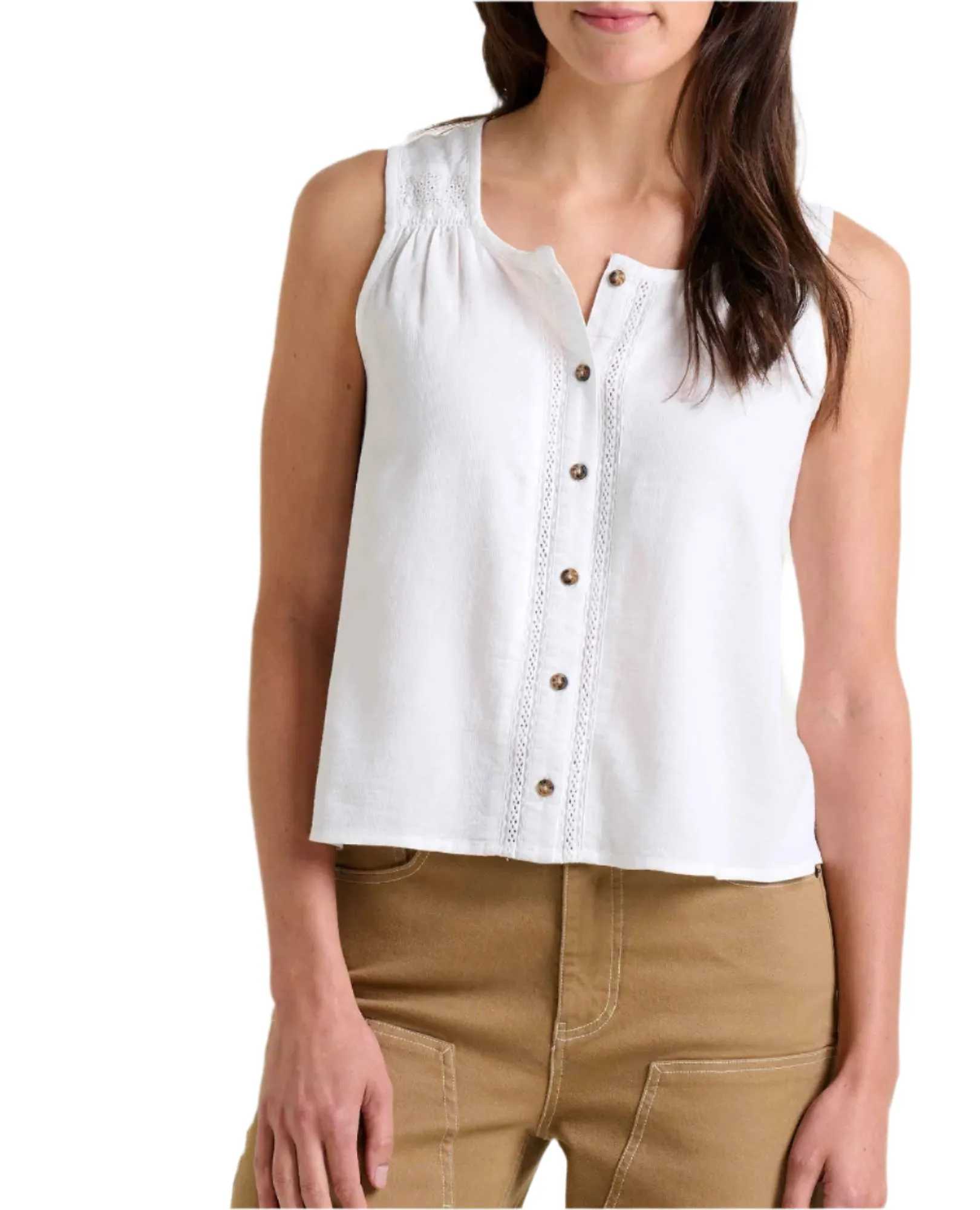 Manzana Button Front Tank - T1112501