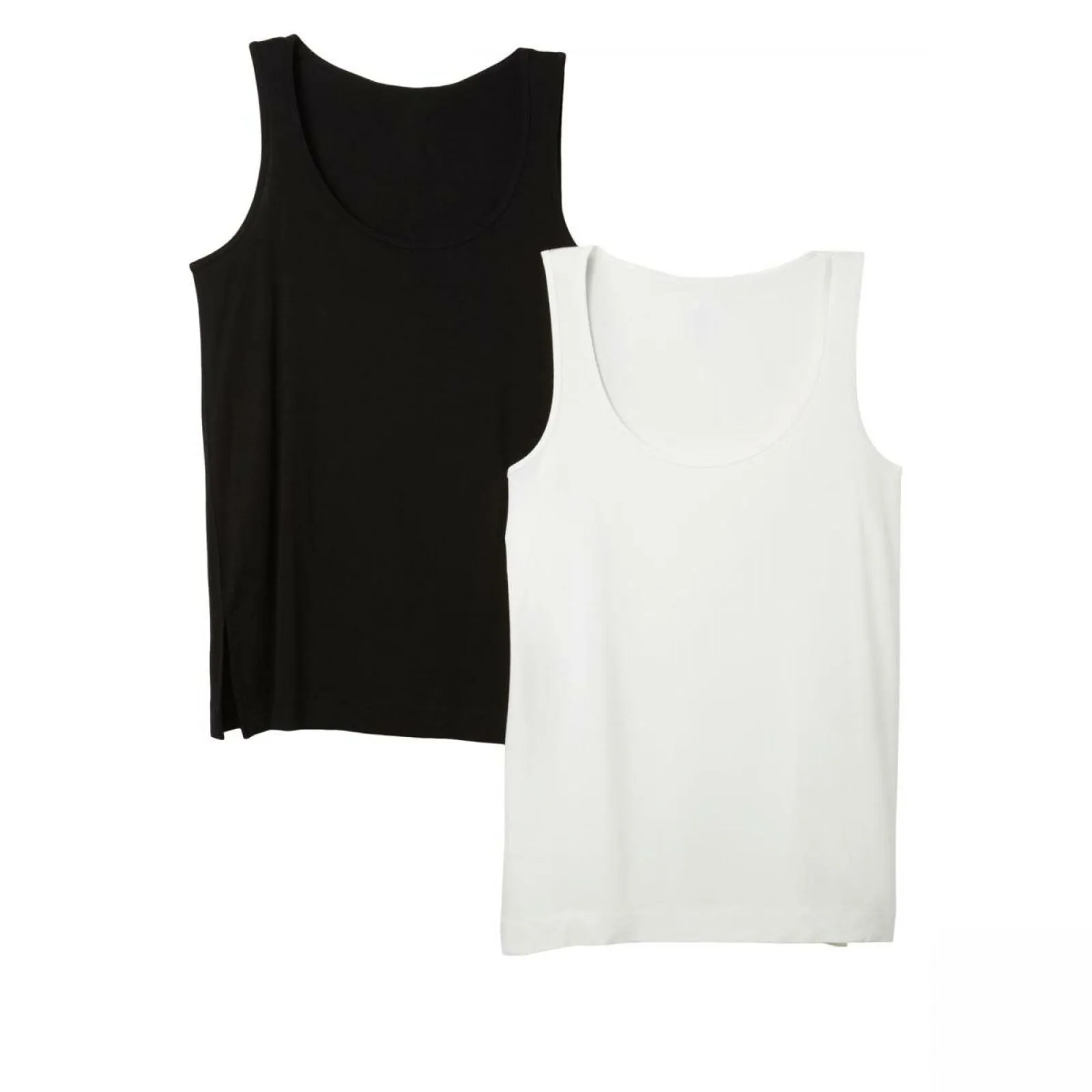 MarlaWynne WynneLayers Plus Size Essential 2 Pack Stretch Layering Tank Tops