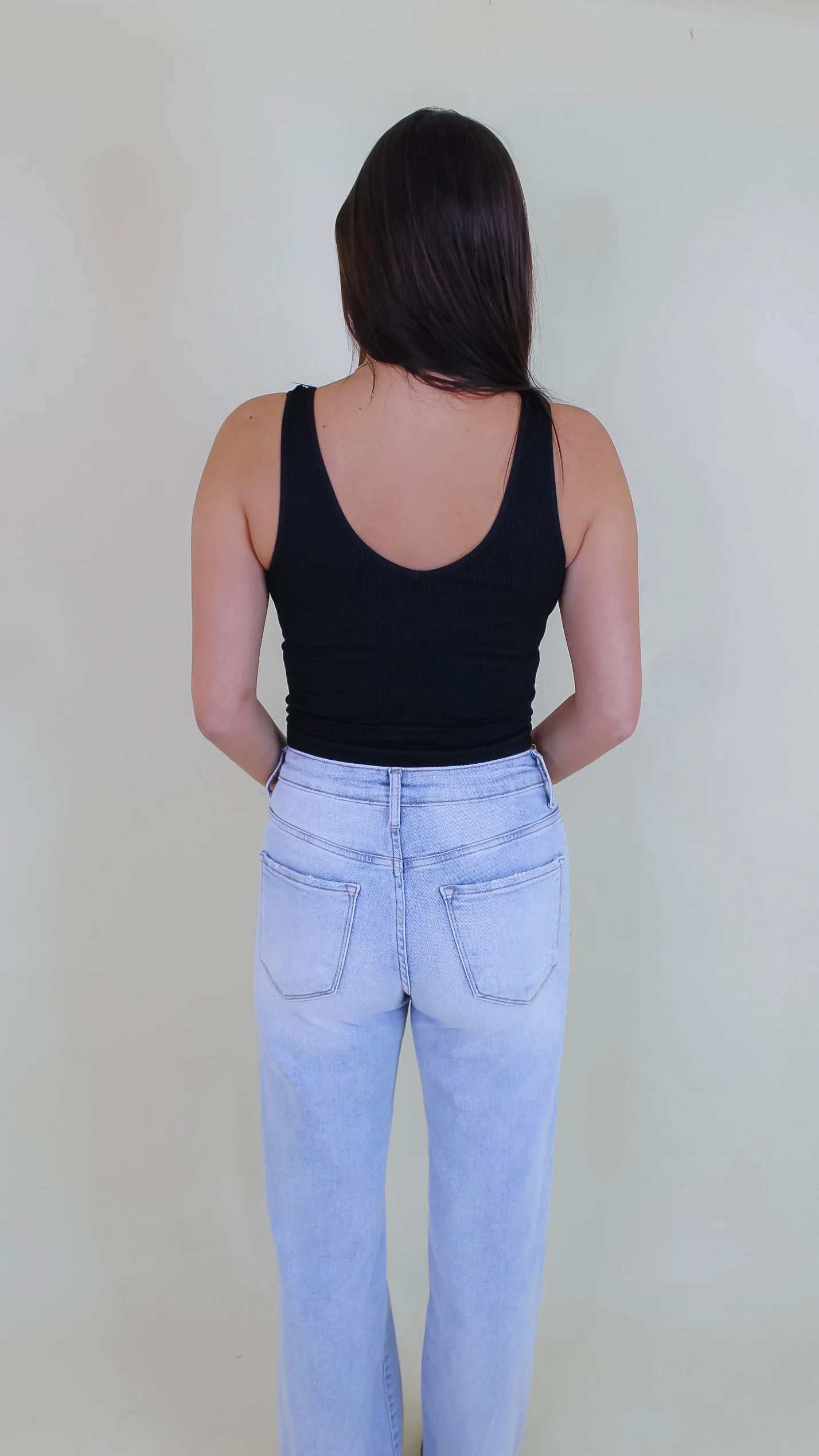 Mave Reversible Ribbed Tank - Black