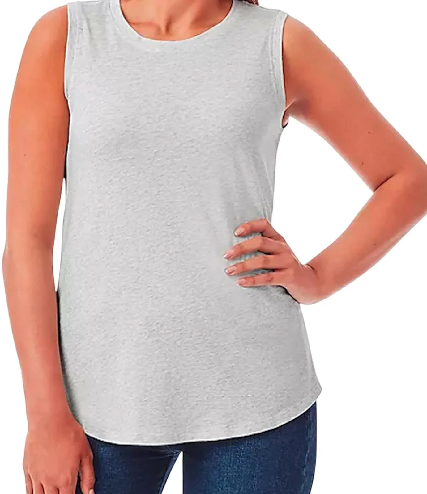 Member's Mark Women's Relaxed Fit Pima Cotton & Modal Essential Tank DLT4891S