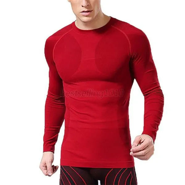 Men Compression Long Sleeve Tight Shirts Bodybuiding Base Layer Top M-XXL