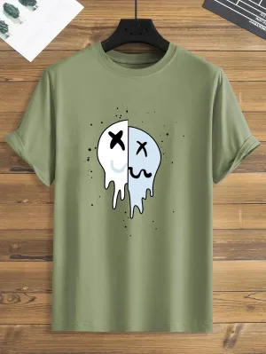 Men's Graphic Print Smiley T-Shirts - Casual