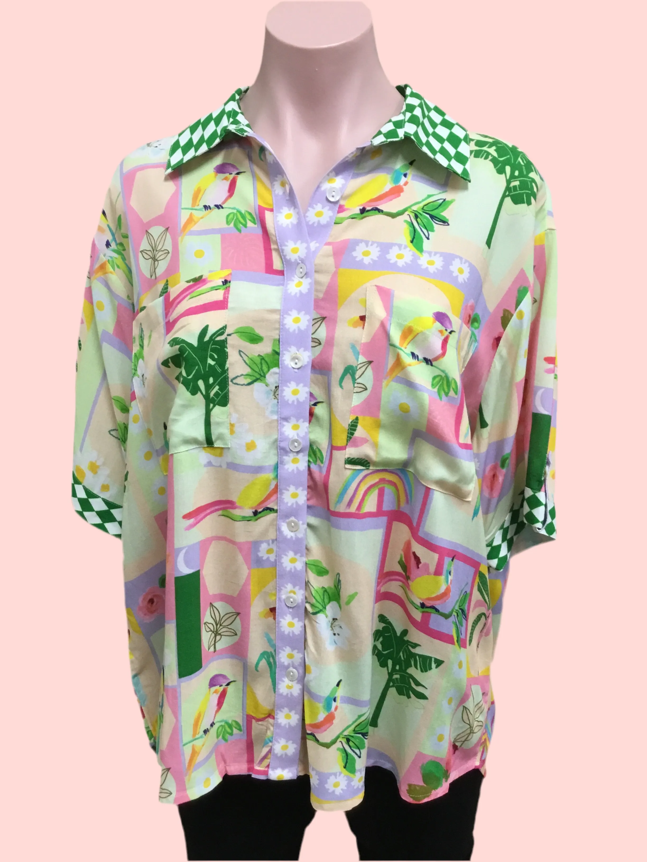Miami Vibe Checked Collared Shirt