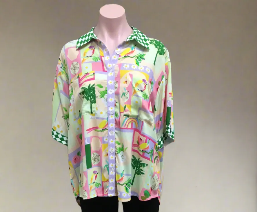 Miami Vibe Checked Collared Shirt