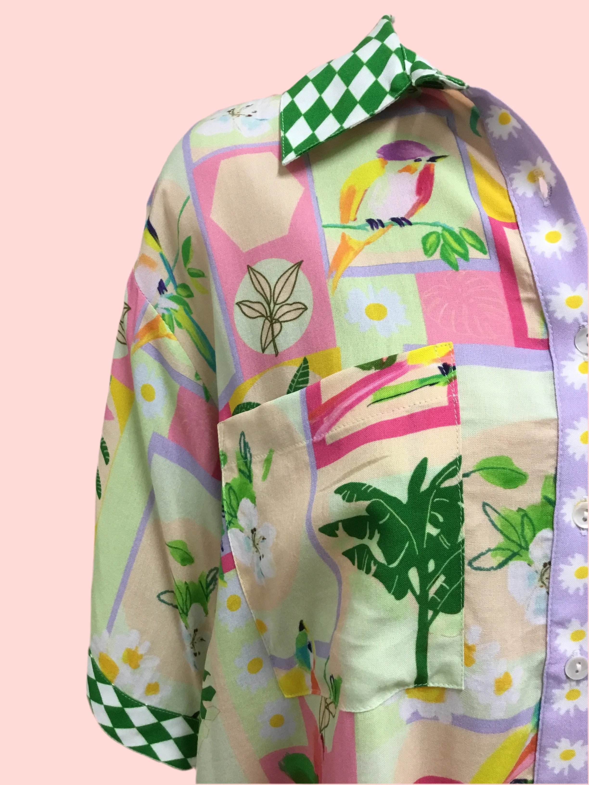 Miami Vibe Checked Collared Shirt