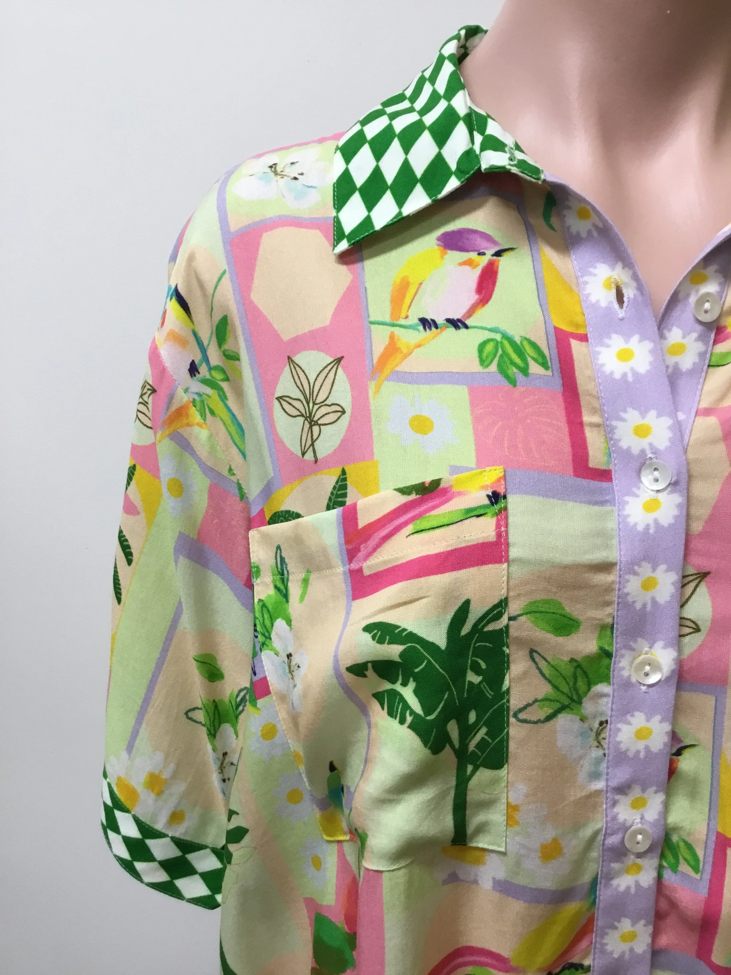 Miami Vibe Checked Collared Shirt