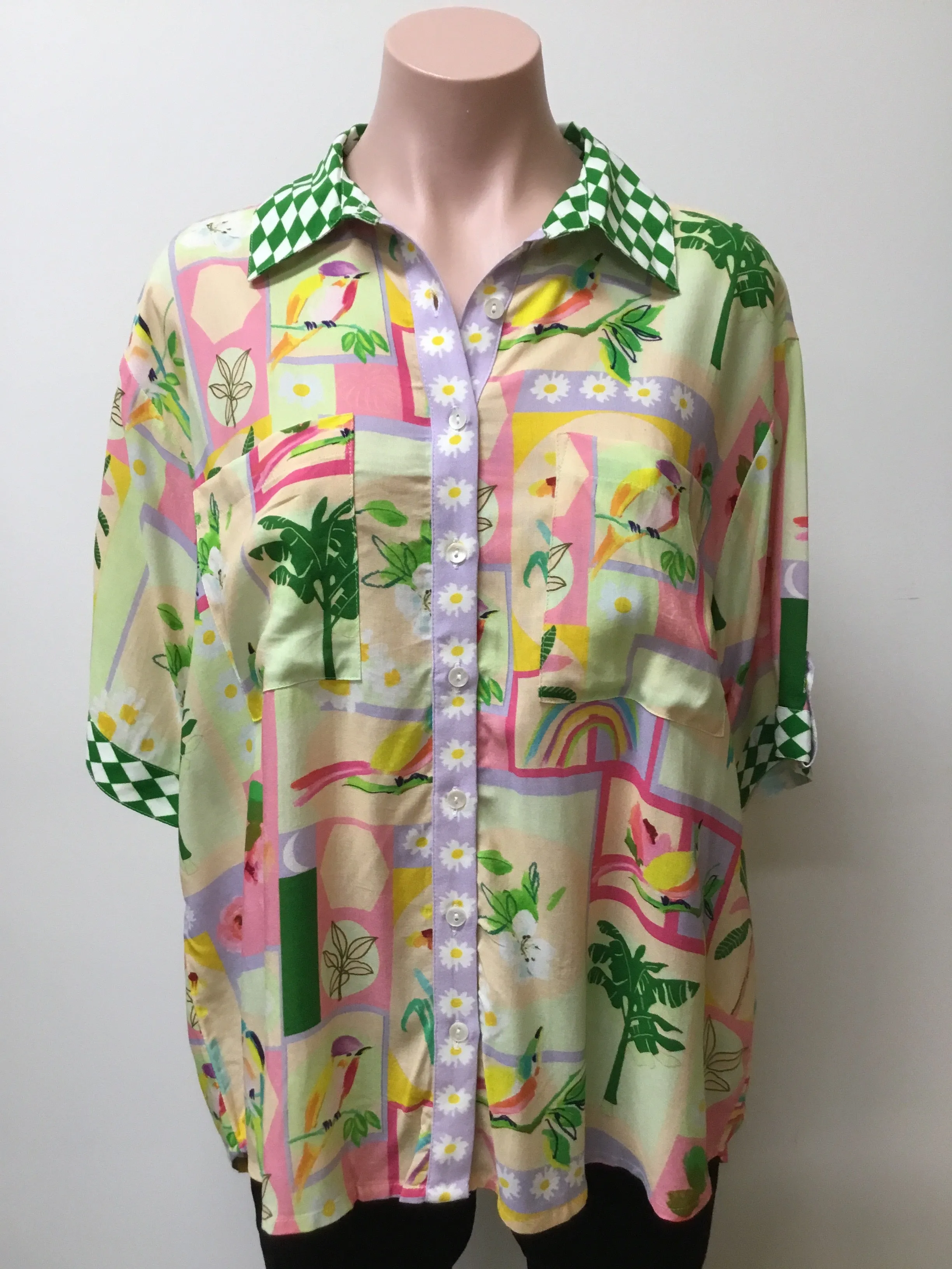 Miami Vibe Checked Collared Shirt