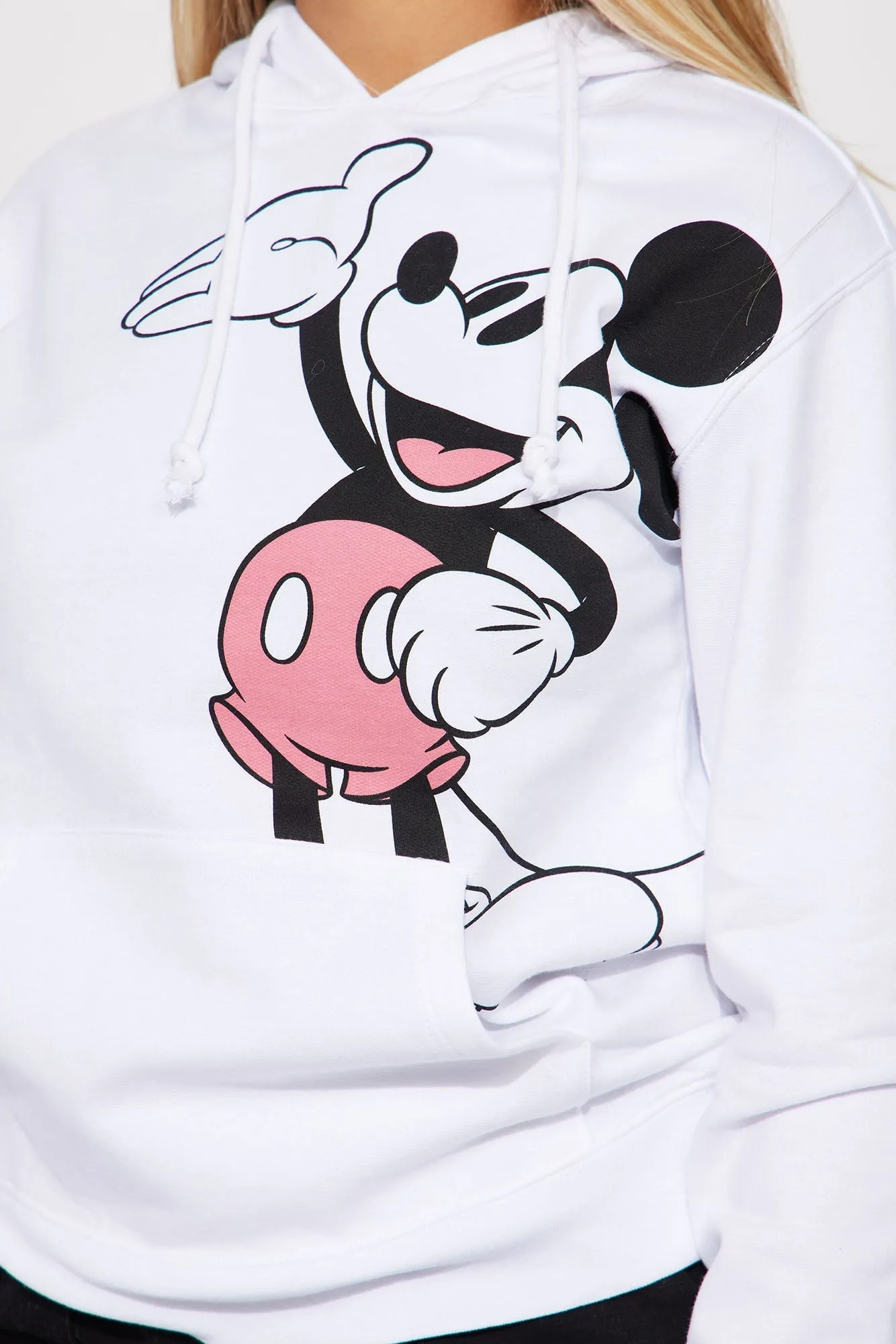 Mickey Mouse Graphic Hoodie - White