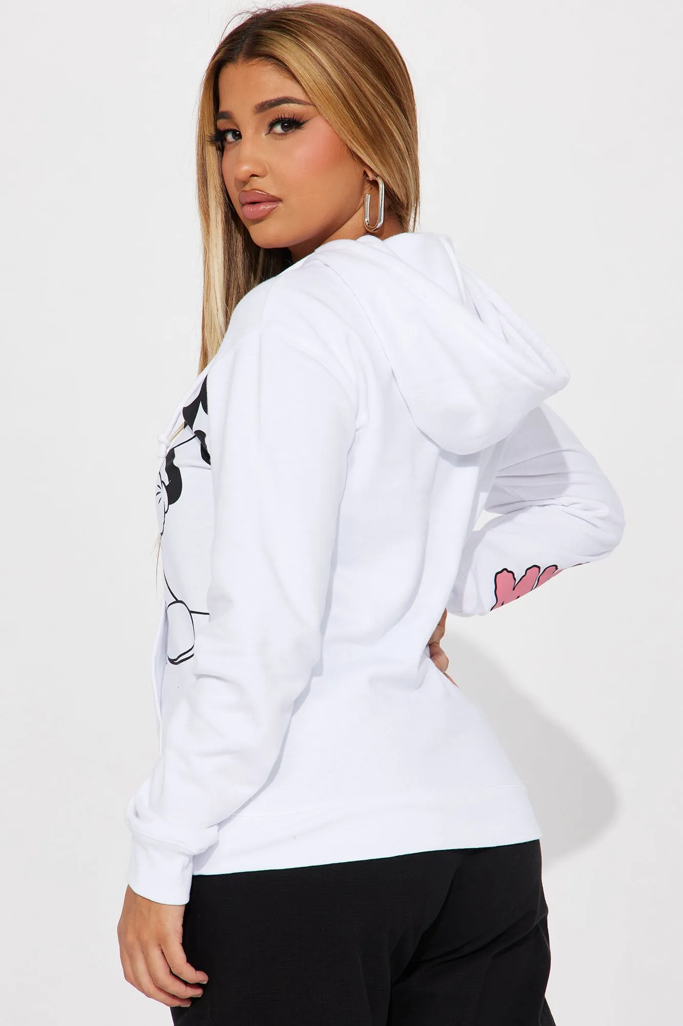 Mickey Mouse Graphic Hoodie - White