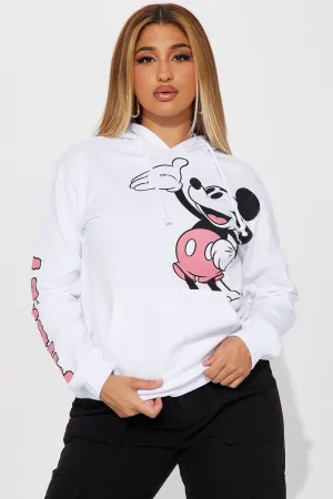 Mickey Mouse Graphic Hoodie - White