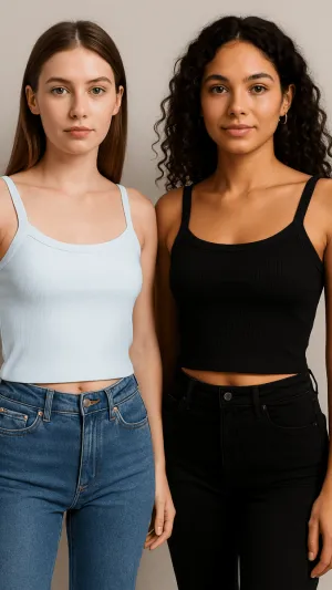 Minimal Crop White Tank Top