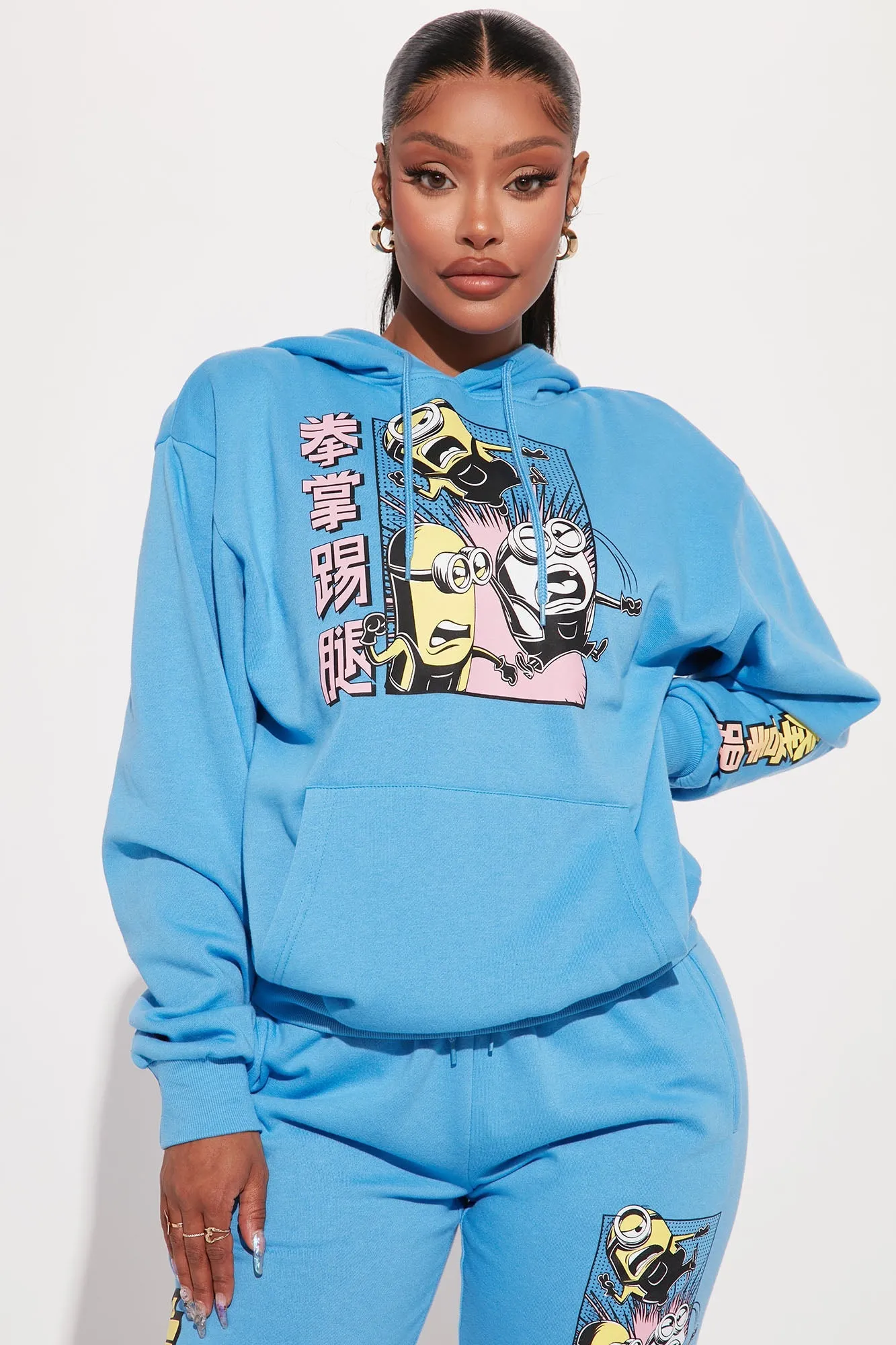 Minions Graphic Hoodie - Blue