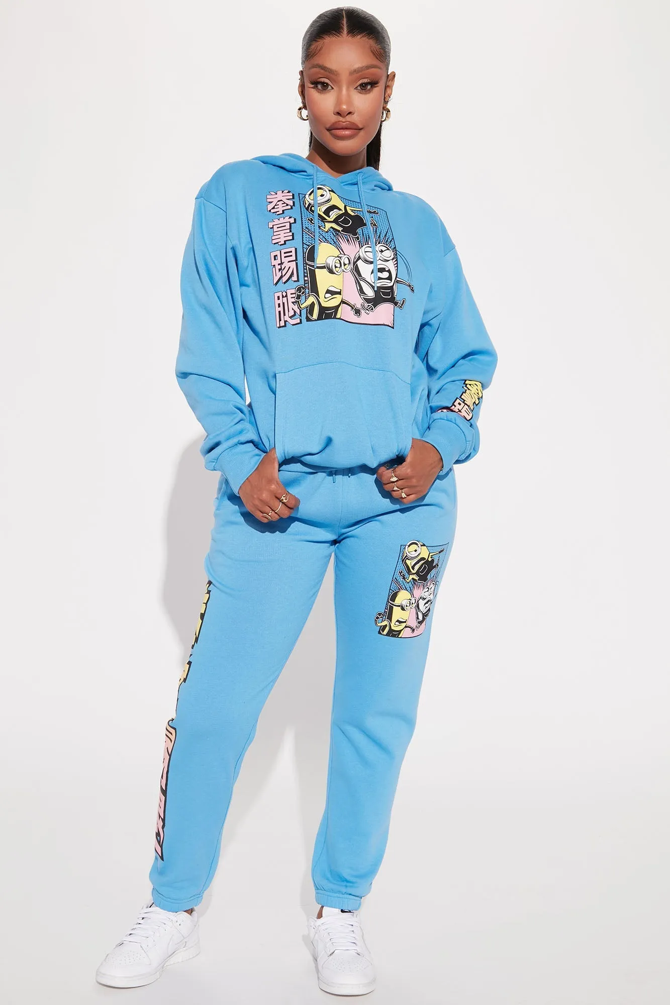 Minions Graphic Hoodie - Blue