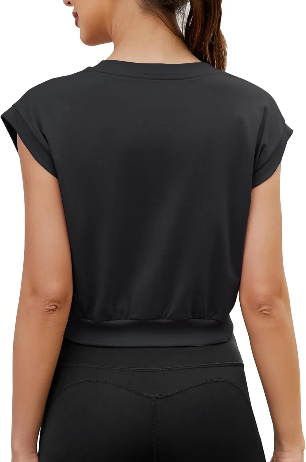 Mippo Crop Top Workout Tops for Women Loose Fit