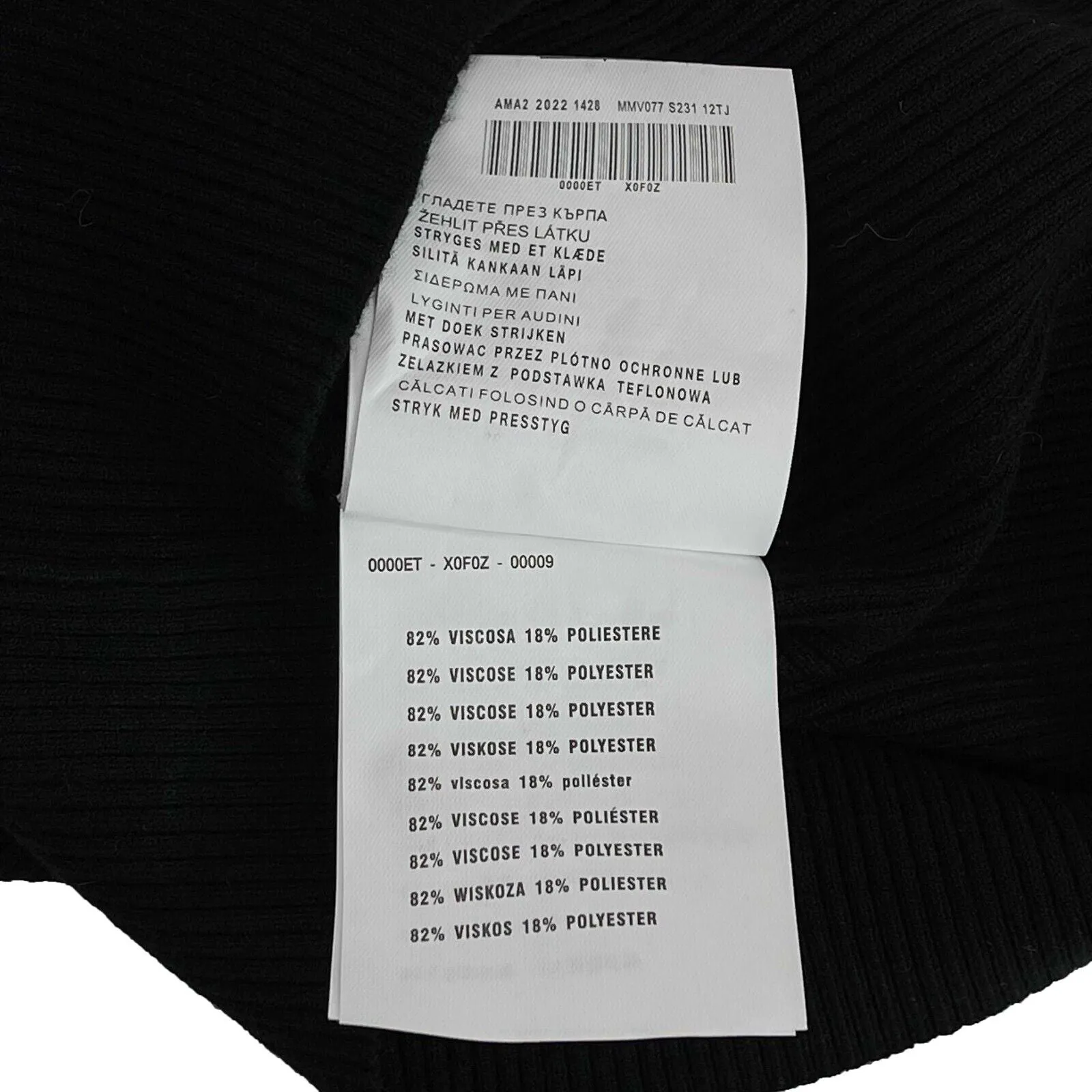 Miu Miu Viscose Tank Top In Nero Black Ribbed Tank Black, White 38 US 2