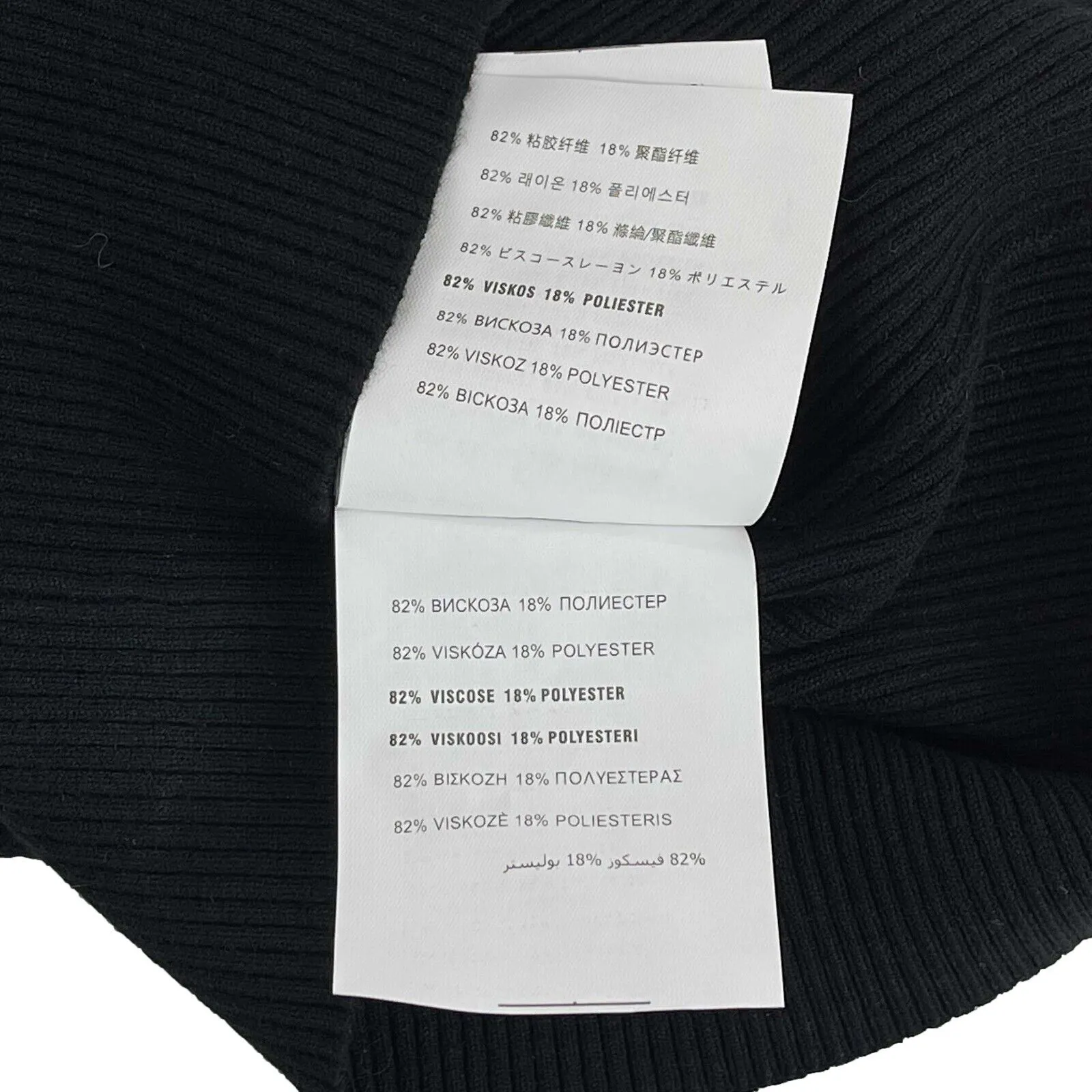 Miu Miu Viscose Tank Top In Nero Black Ribbed Tank Black, White 38 US 2