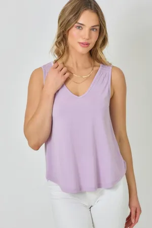 Modal Smocked Shoulder Tank Top - 2 Colors!