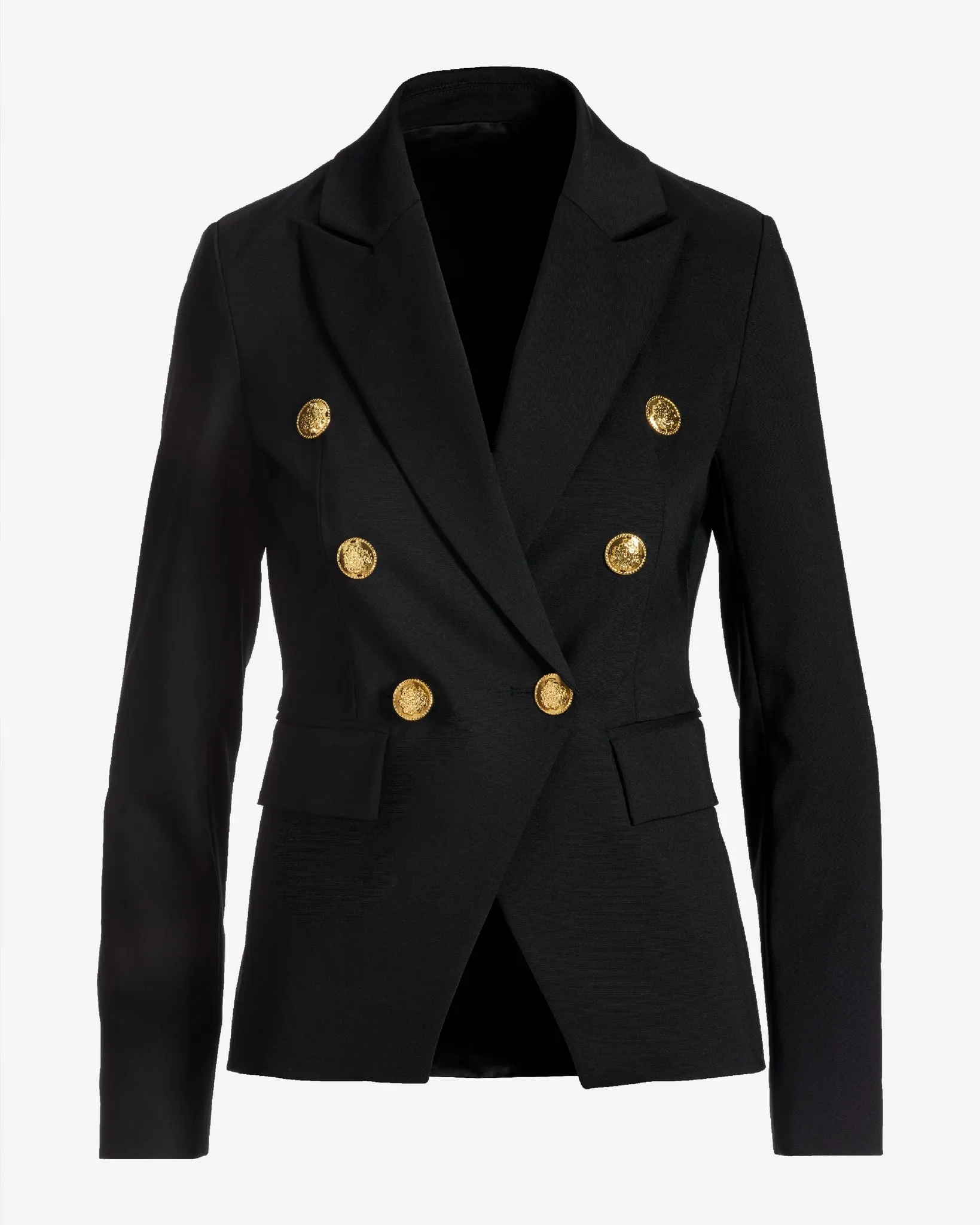 Modern Double-Breasted Blazer Black