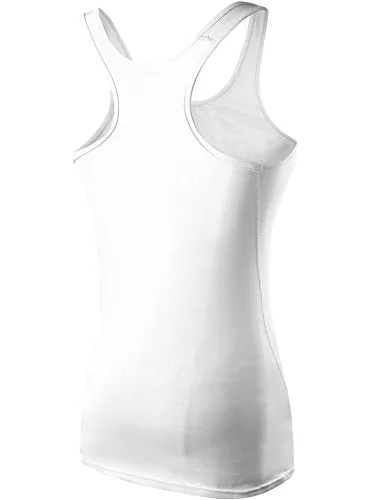 NELEUS Women's 3 Pack Compression Workout Long Tank Top,Black,Grey,White,3XL