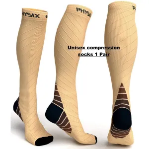 New in package! Gear Compression Socks for Men & Women (20-30 mmHg) Boost Stamina, Sz S/M ! Fits women shoe size 5.5-8.5, men shoe size 5-9!