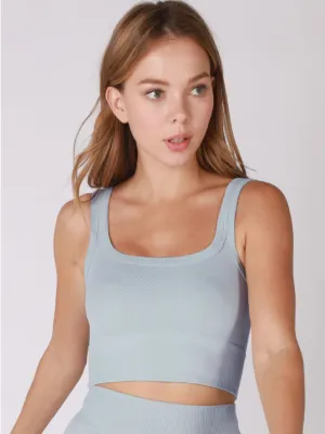 Niki Biki Chevron Ribbed Crop Top