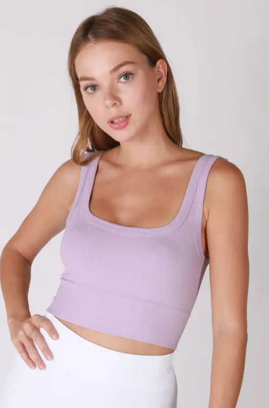 Niki Biki Chevron Ribbed Crop Top