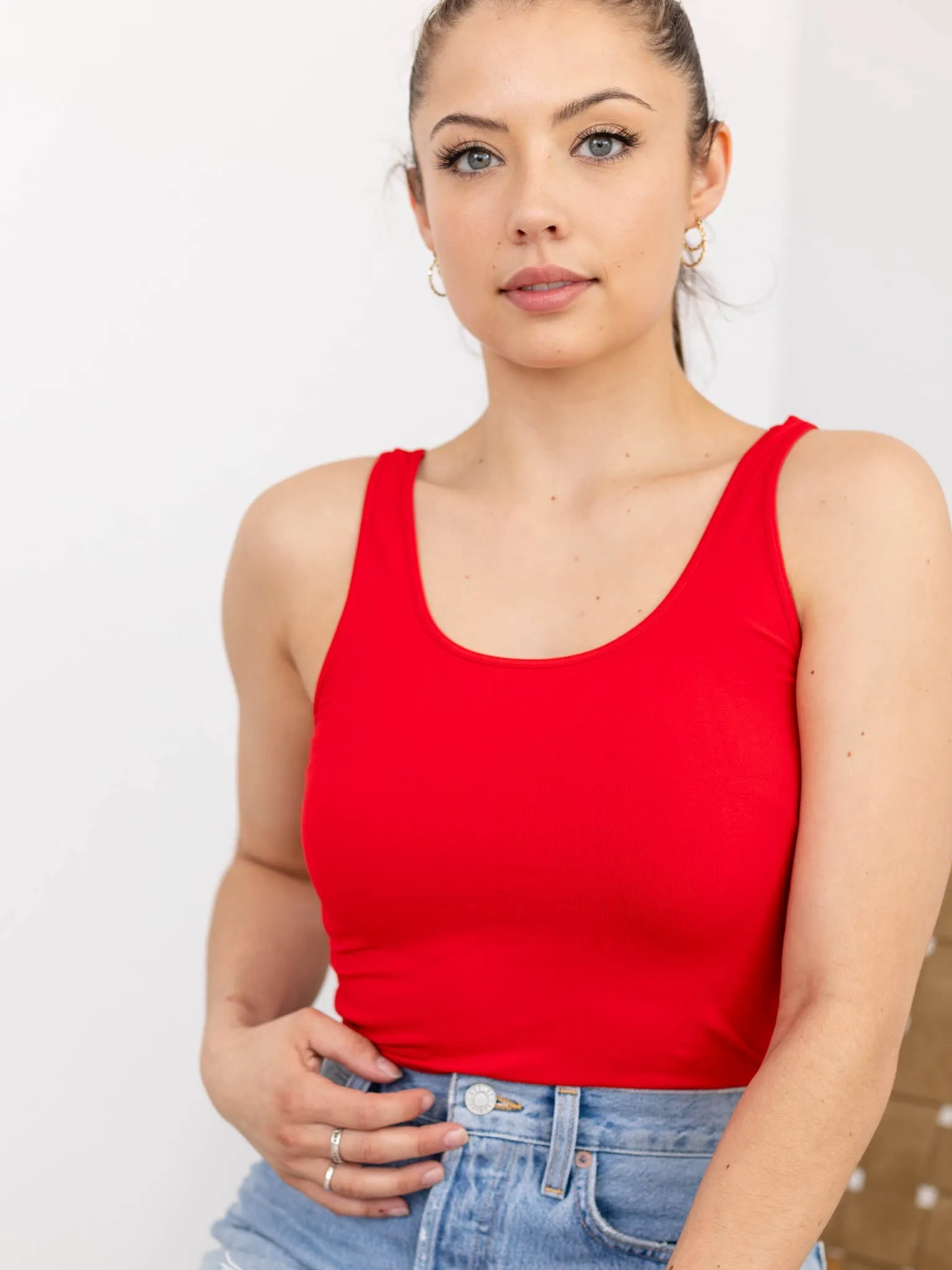 NIKIBIKI Signature Wide Strap Jersey Tank Top