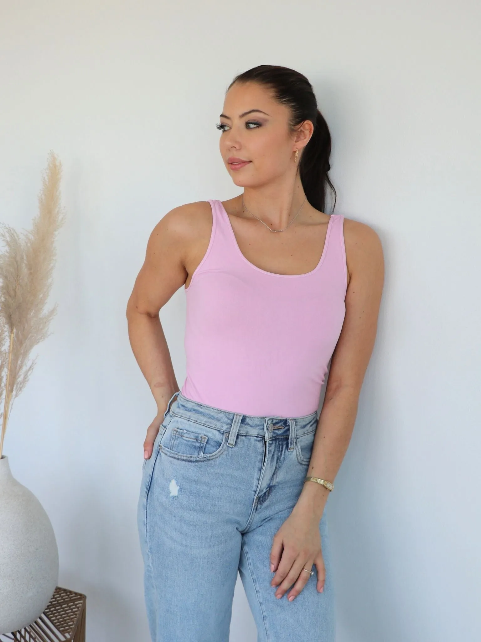 NIKIBIKI Signature Wide Strap Jersey Tank Top