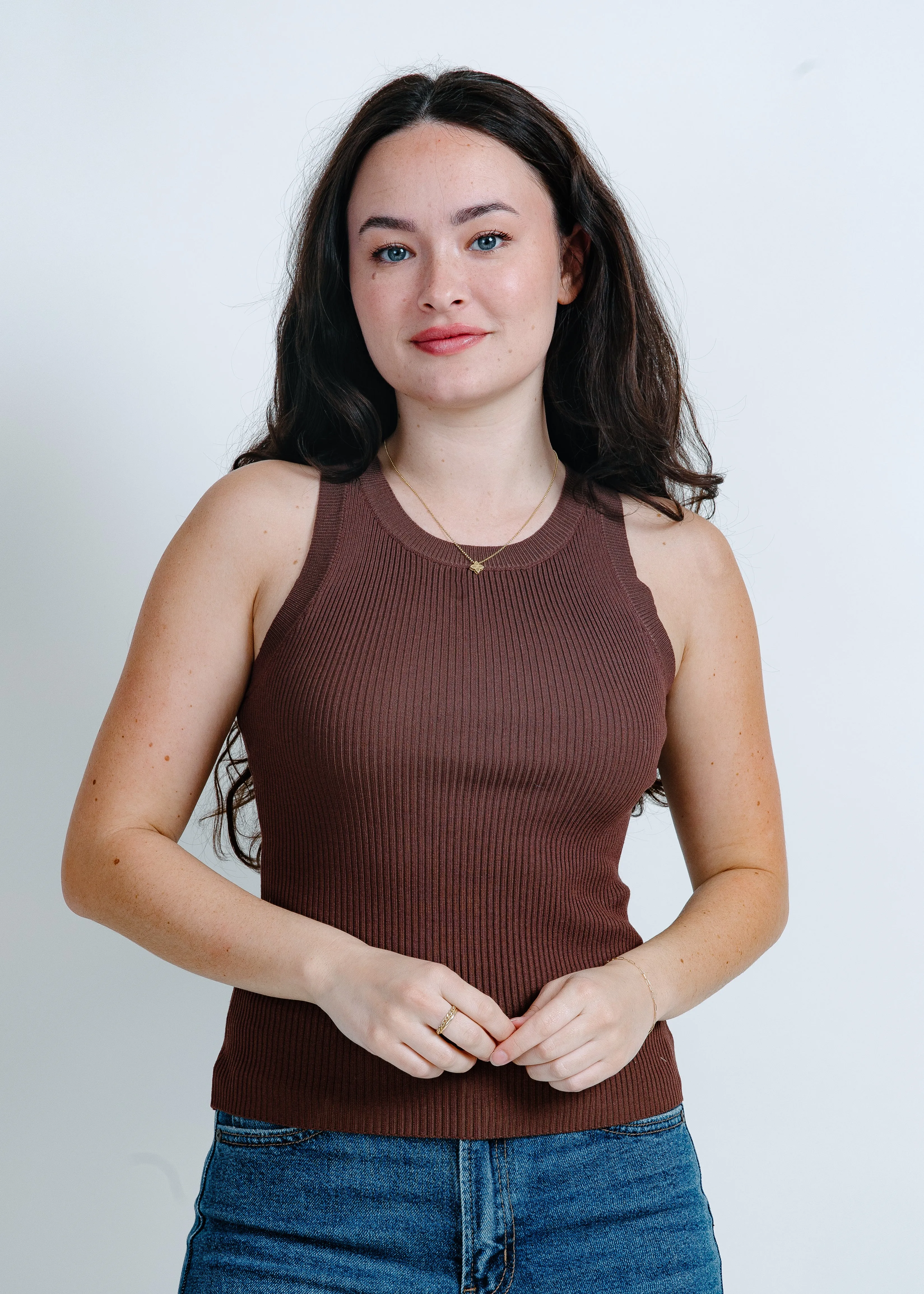 Nola Basic Tank - Brown