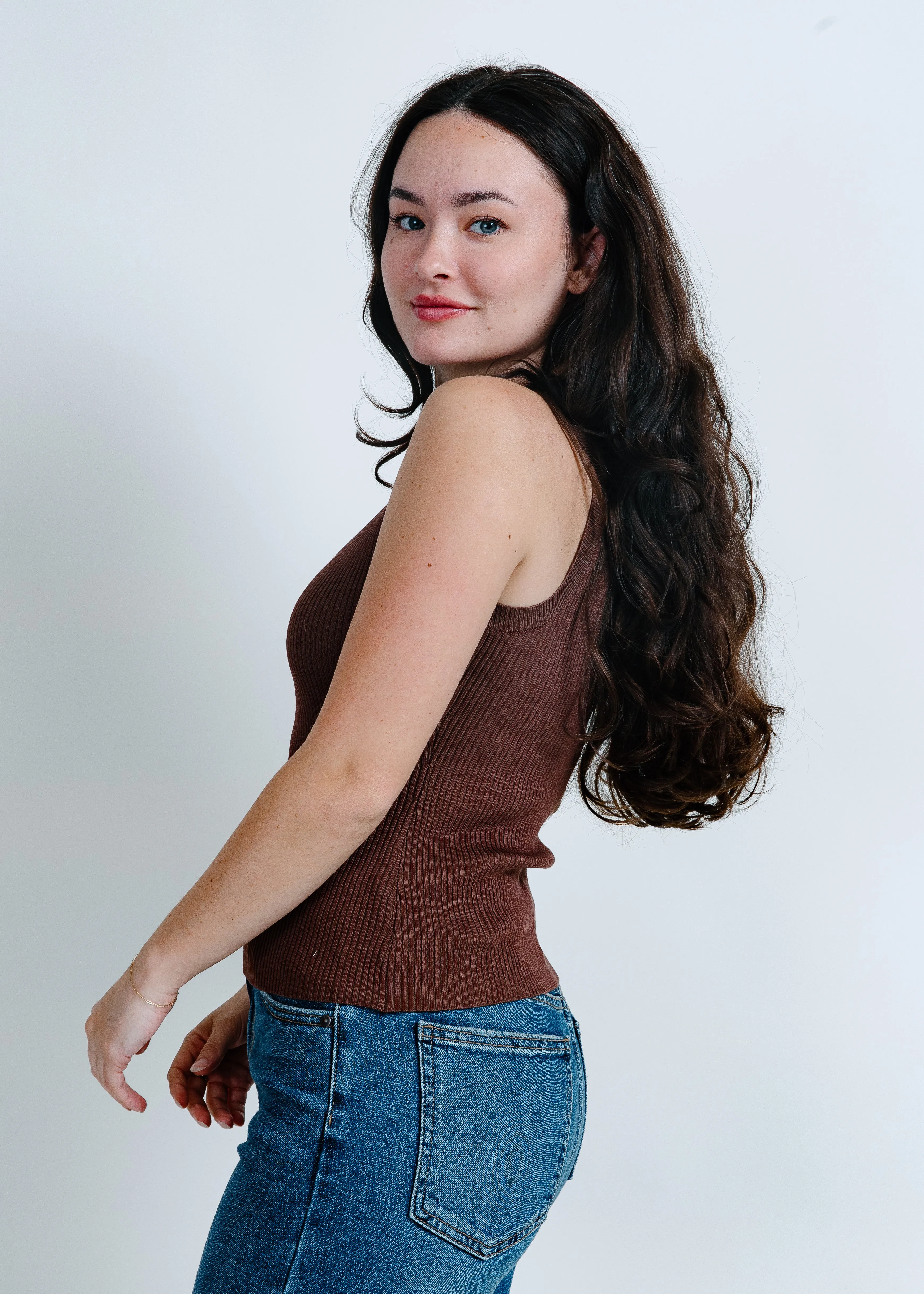 Nola Basic Tank - Brown