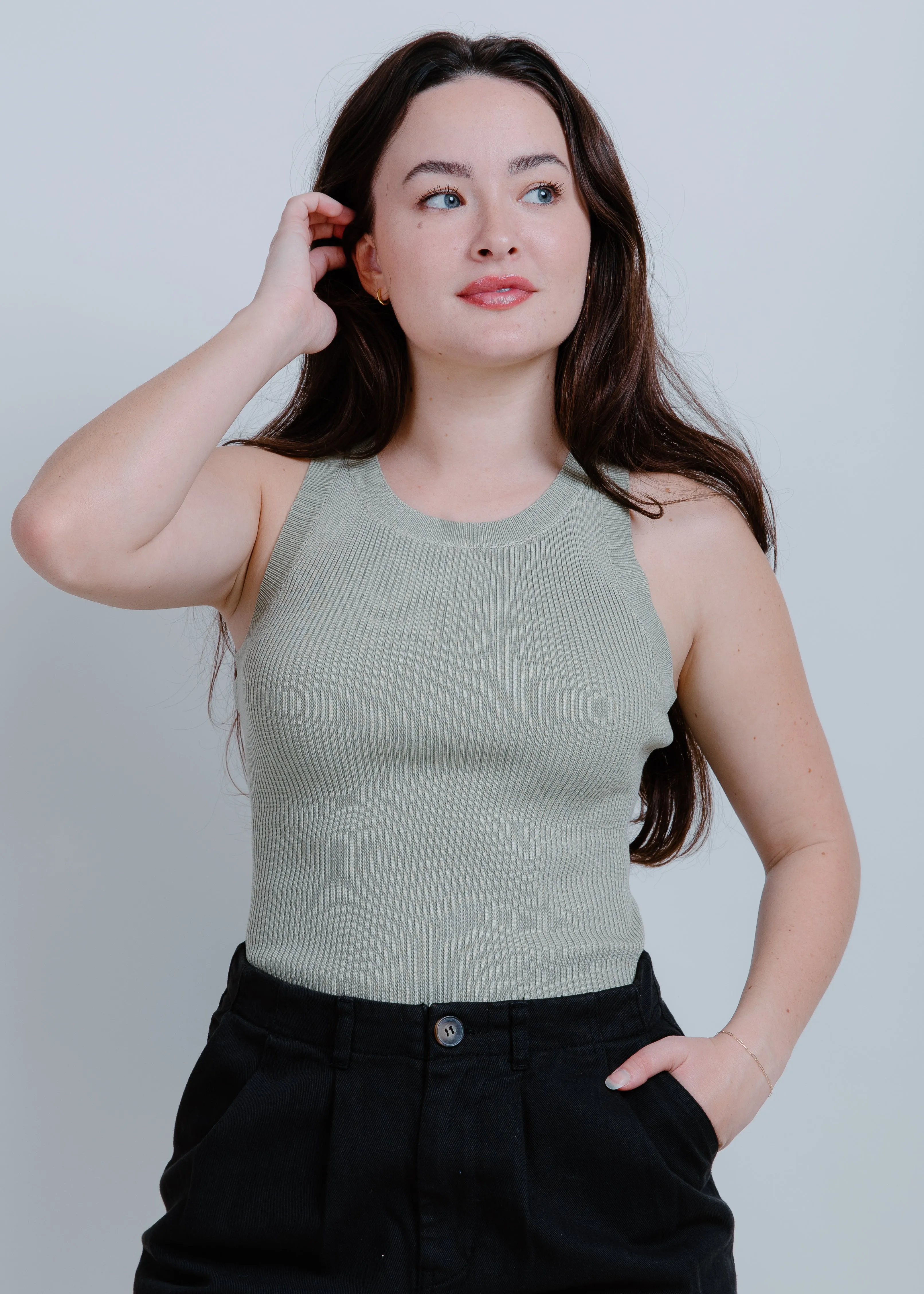 Nola Basic Tank - Olive