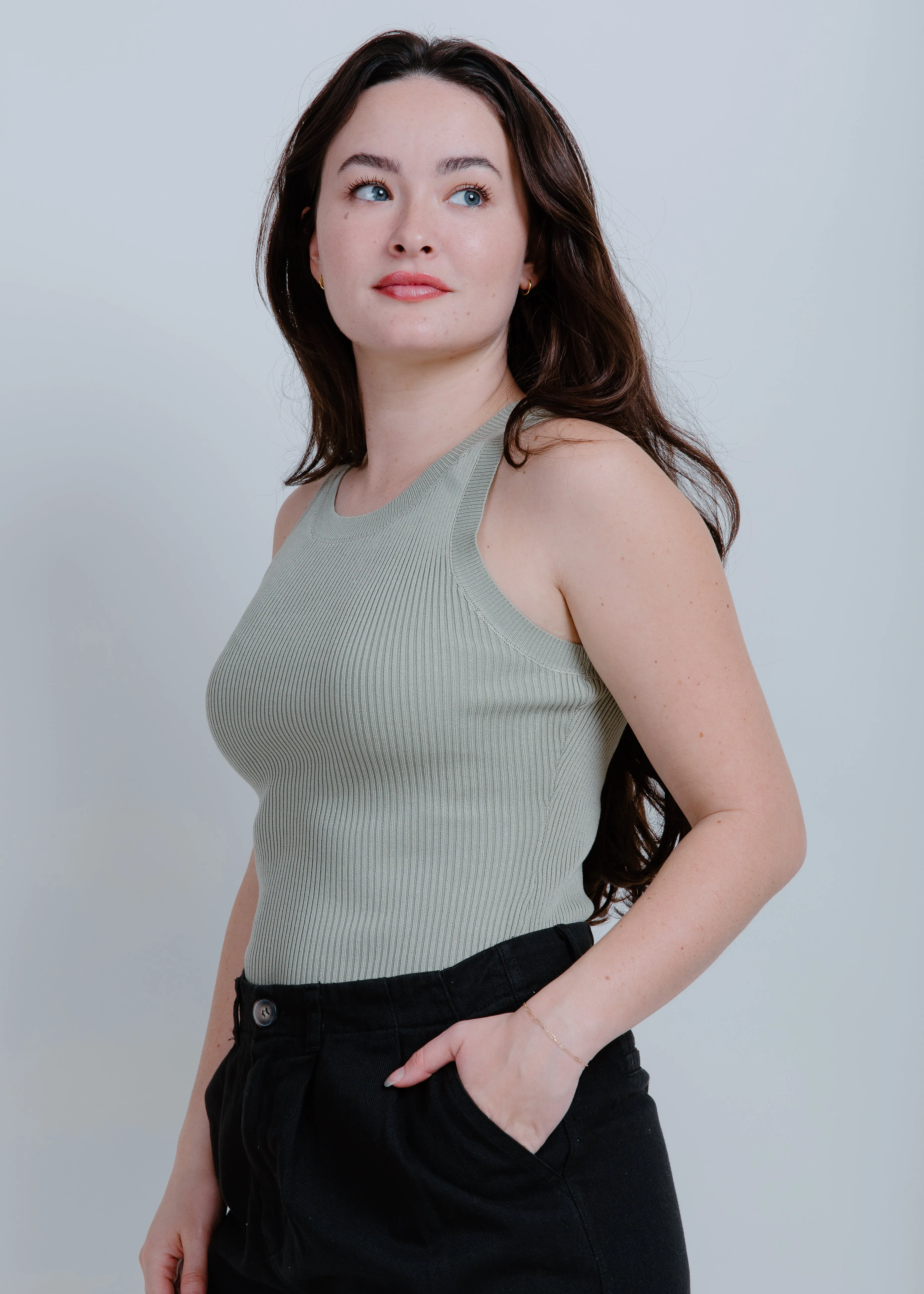 Nola Basic Tank - Olive