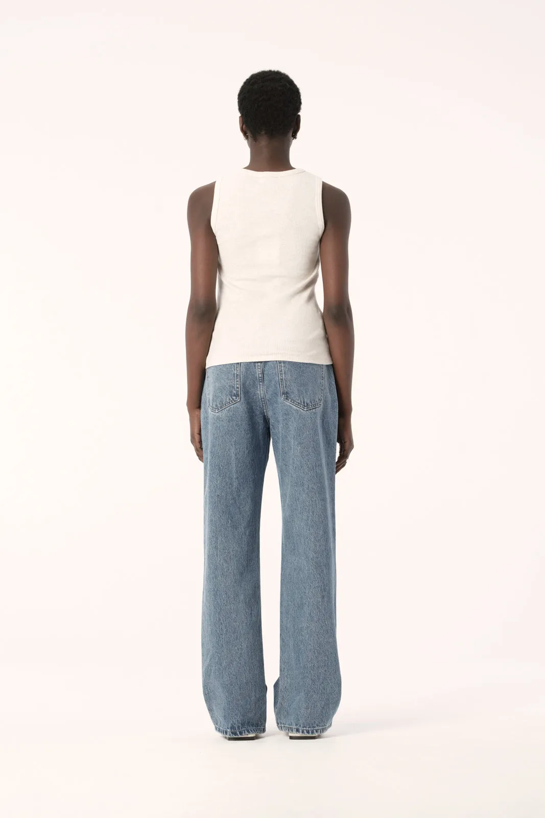 Nola Tank White Marle