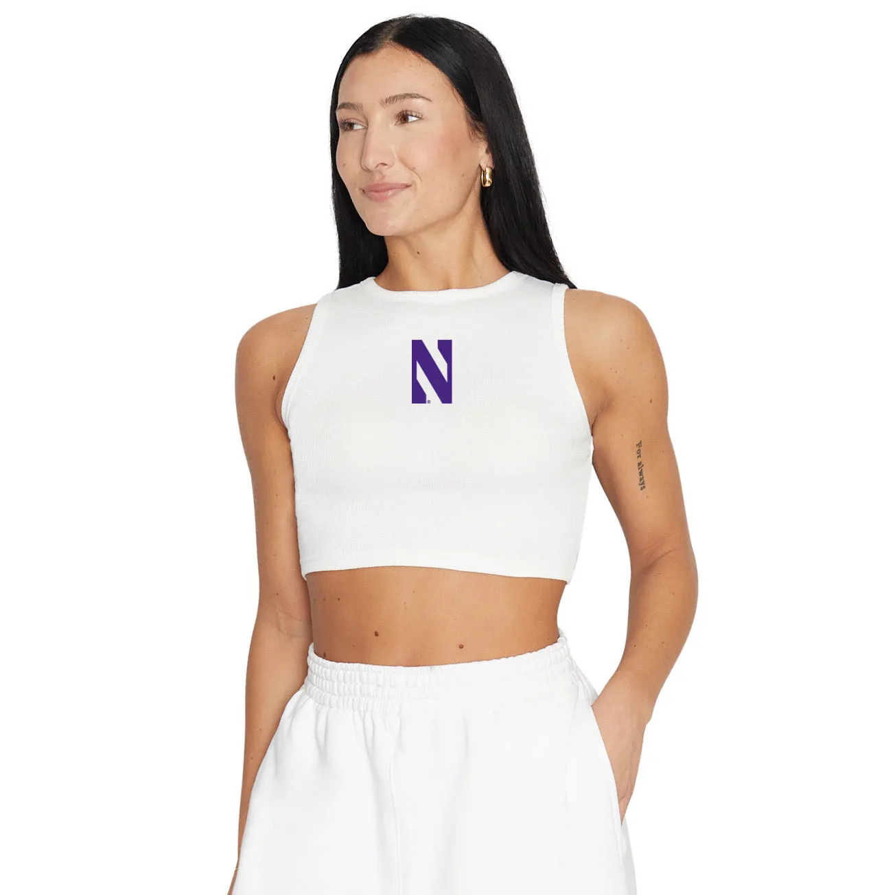 Northwestern Wildcats Touchdown Ribbed Tank