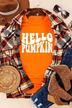 Orange Hello Pumpkin Graphic Tee