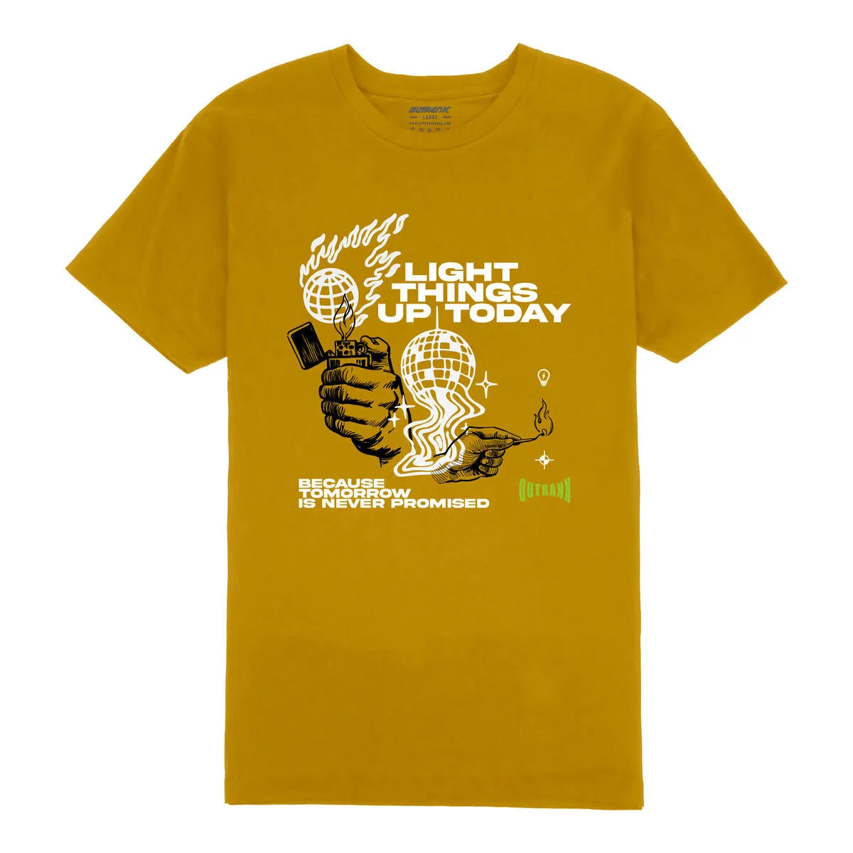 Outrank Light Things Up Antique Gold Tee