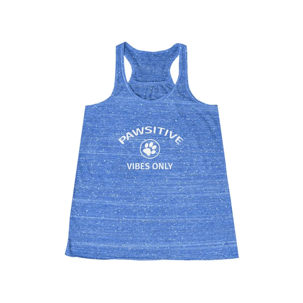 Pawsitive Vibes Only - Flowy Racerback Tank